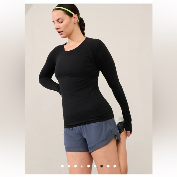 Athleta MOMENTUM SEAMLESS TOP Black XL - Picture 3 of 10